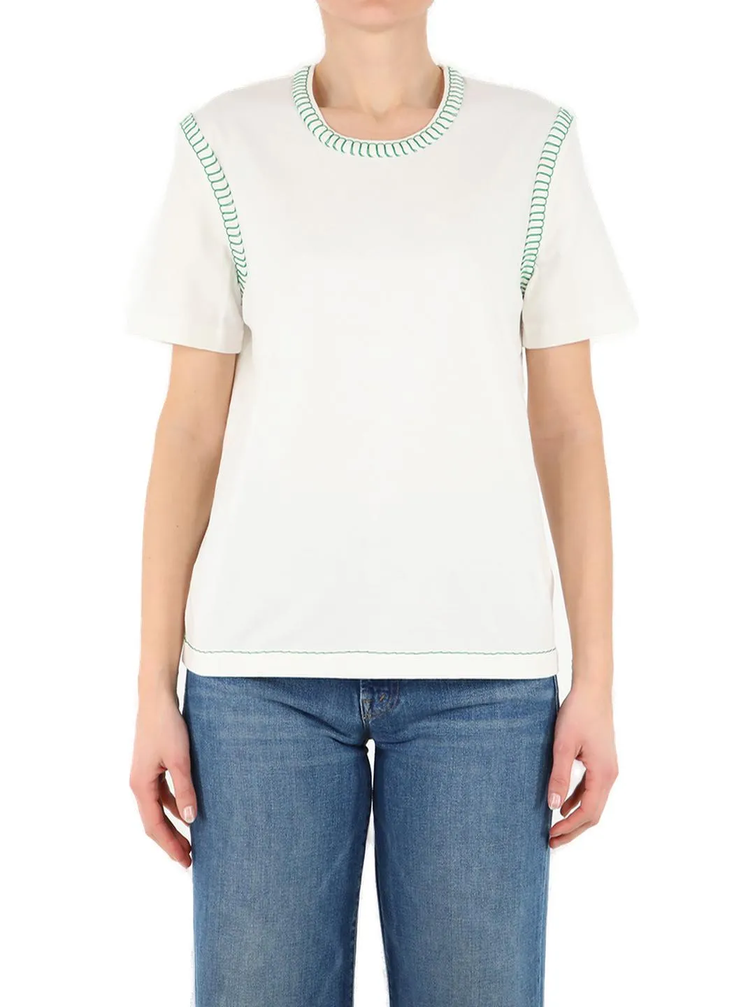 Bottega Veneta Stitch Detailed Crewneck T-Shirt