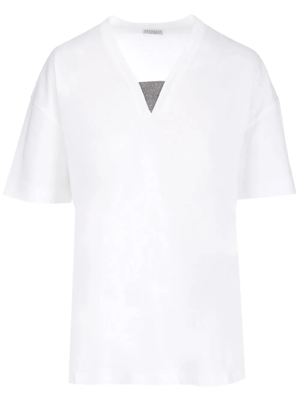 Brunello Cucinelli Embellished V-Neck T-Shirt