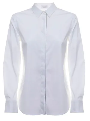Brunello Cucinelli Monili Embellished Long-Sleeved Shirt