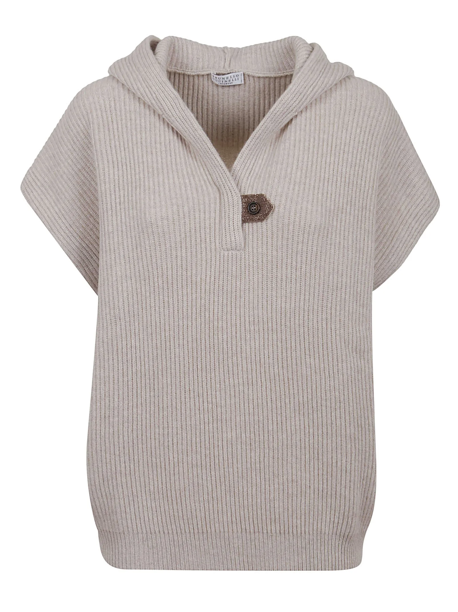 Brunello Cucinelli Short-Sleeved Knit Hoodie