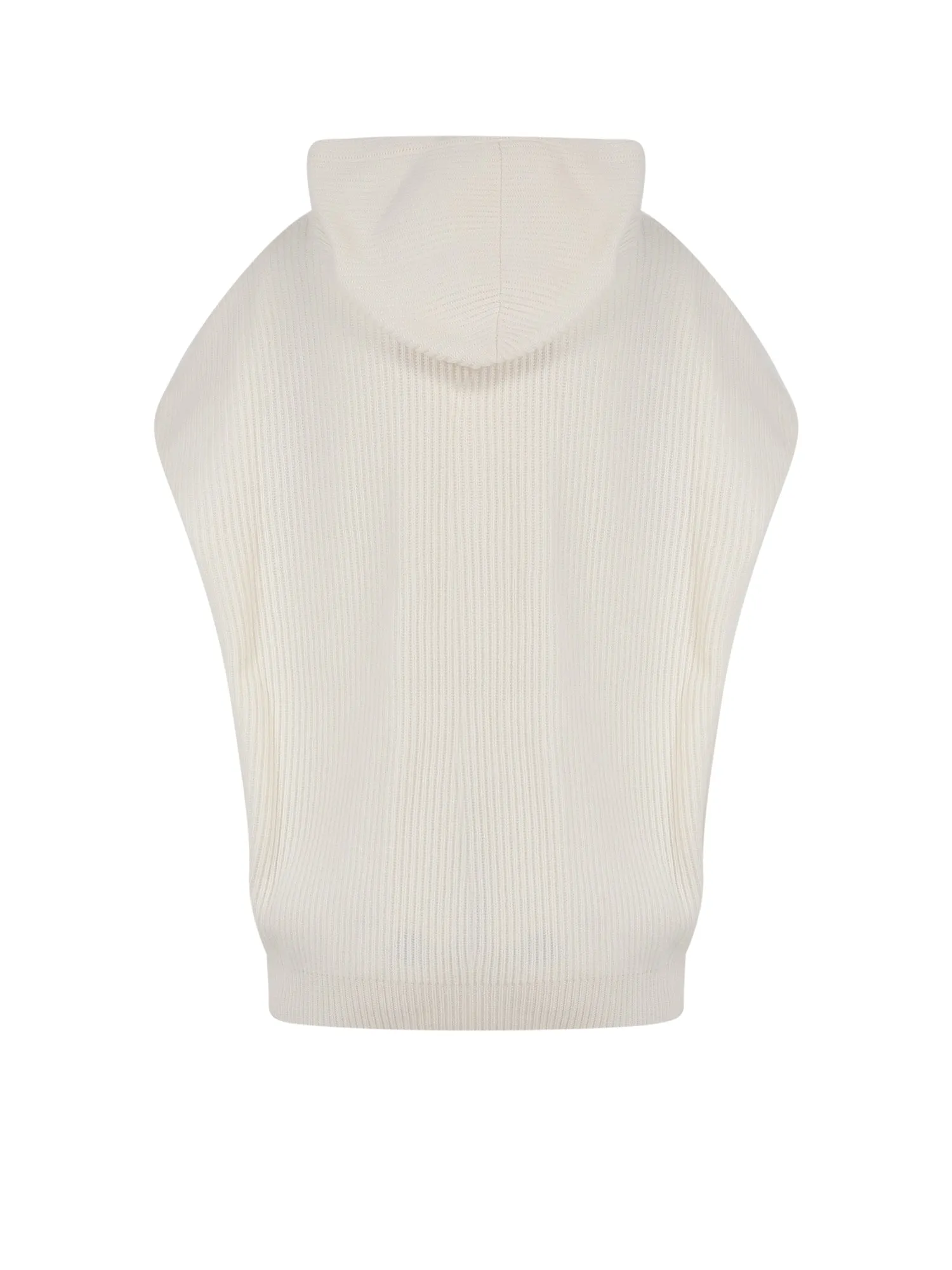 Brunello Cucinelli Short-Sleeved Knit Hoodie