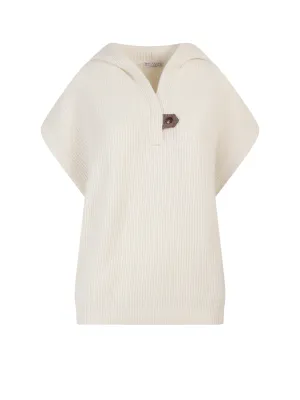 Brunello Cucinelli Short-Sleeved Knit Hoodie