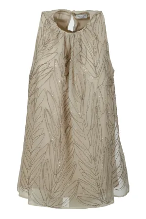 Brunello Cucinelli Sleeveless Crewneck Top
