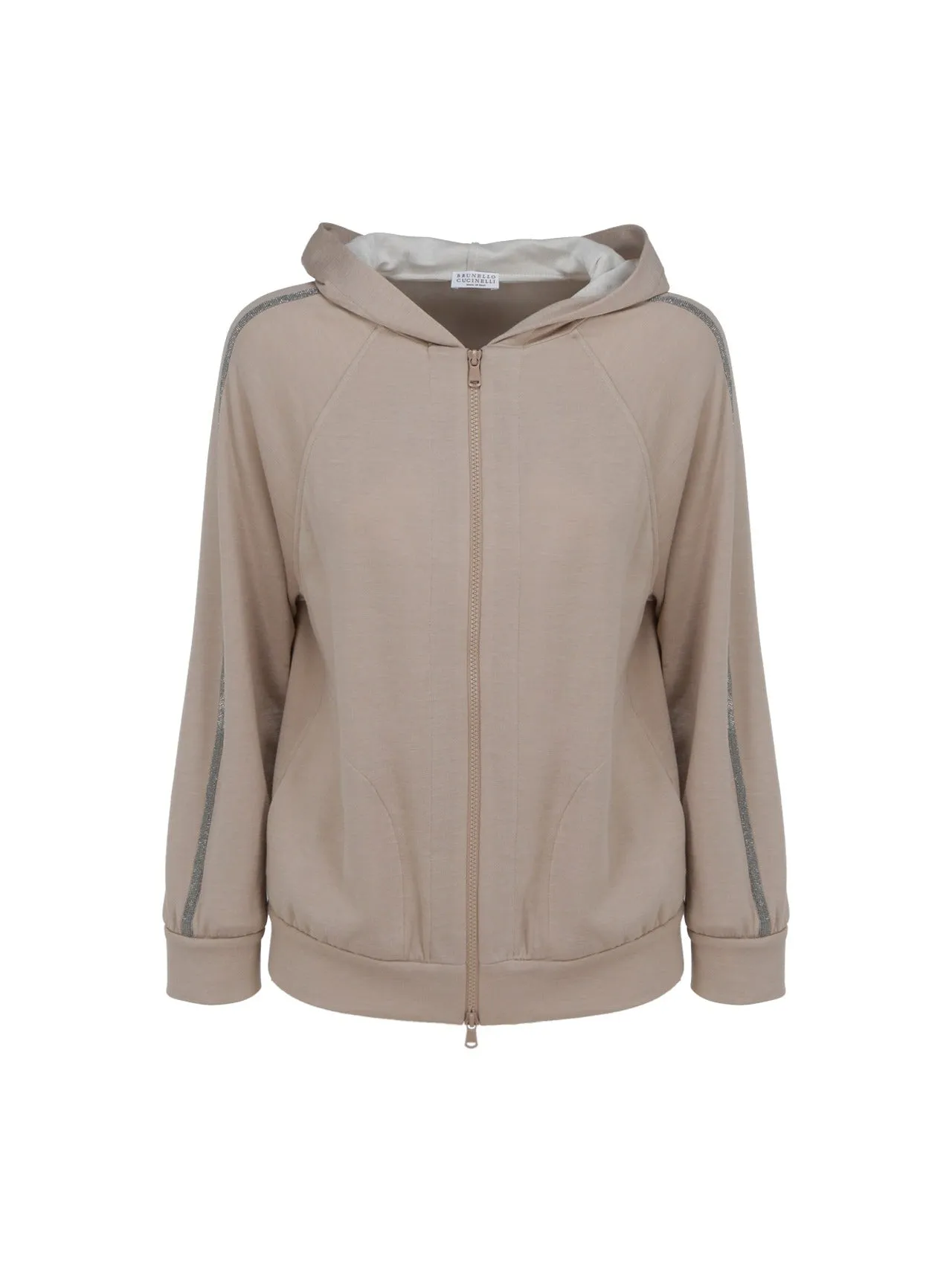 Brunello Cucinelli Trim Embellished Zipped Hoodie