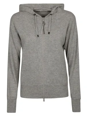 Brunello Cucinelli Zip-Up Knitted Hoodie