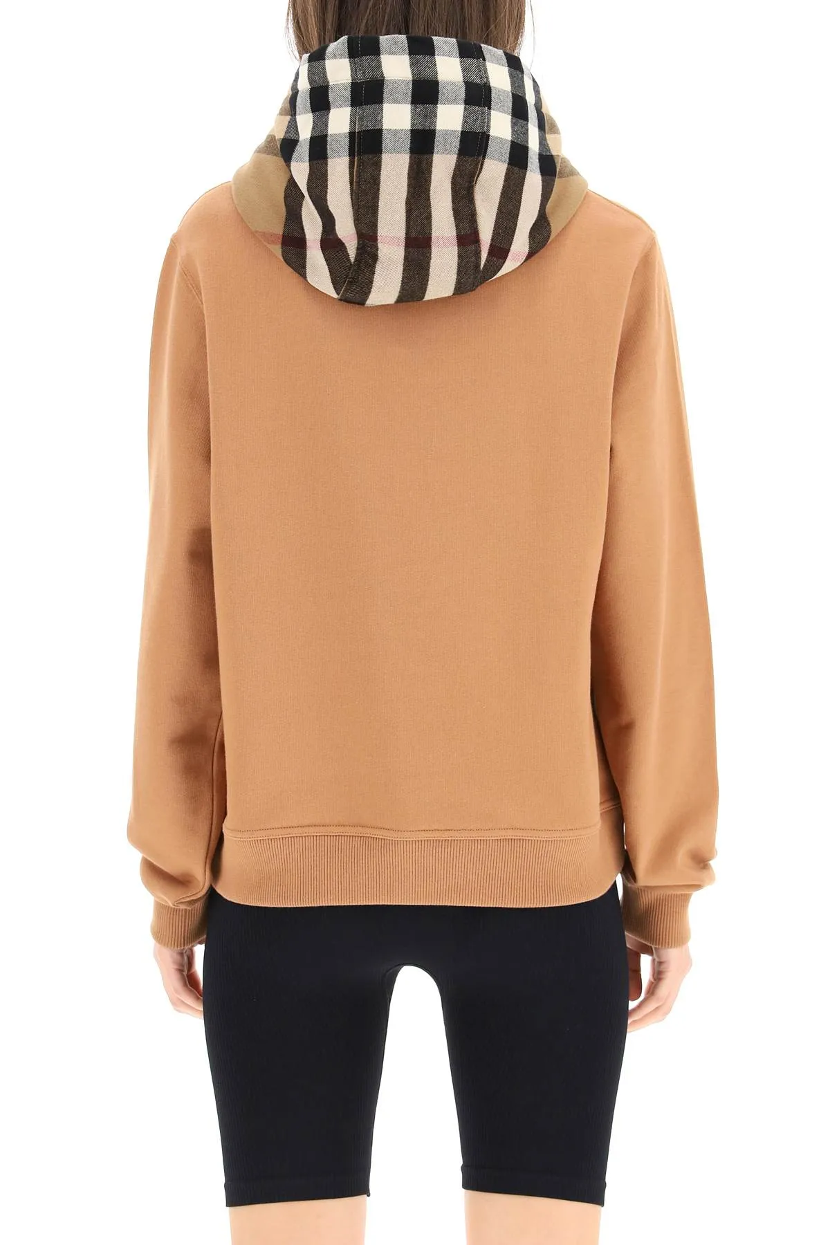 Burberry Check Hood Oversized Hoodie