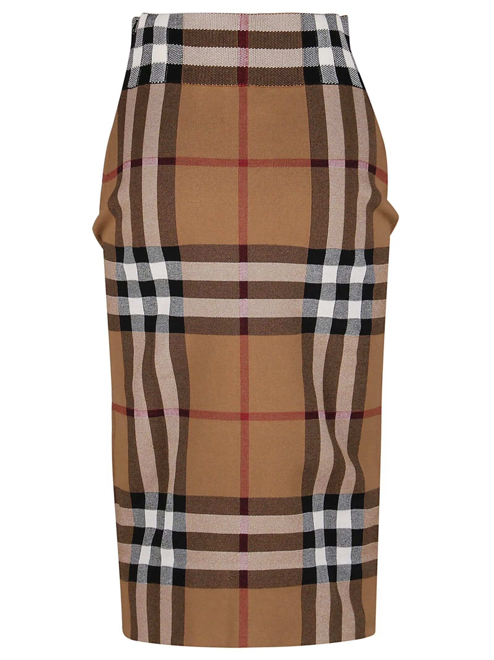 Burberry Check Jacquard Fitted Skirt