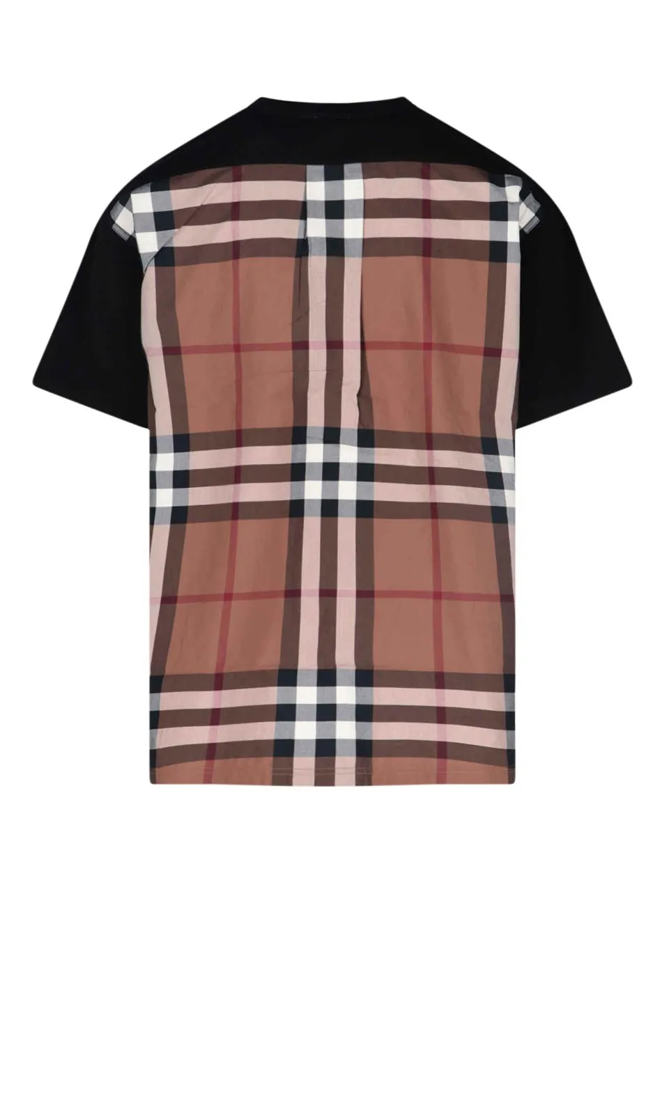 Burberry Check-Panelled Crewneck T-Shirt