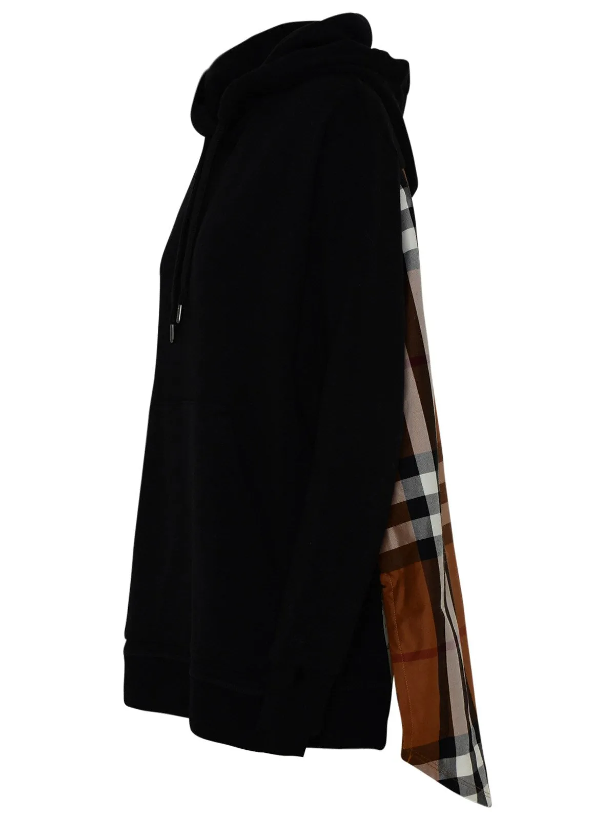 Burberry Check Printed Asymmetric Hoodie