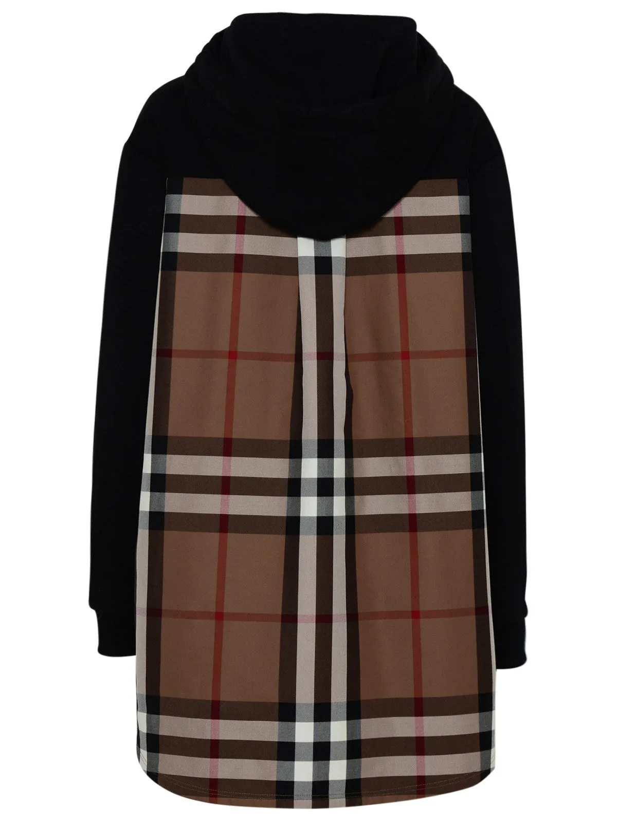 Burberry Check Printed Asymmetric Hoodie
