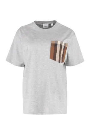 Burberry Checked Pocket Oversized T-Shirt