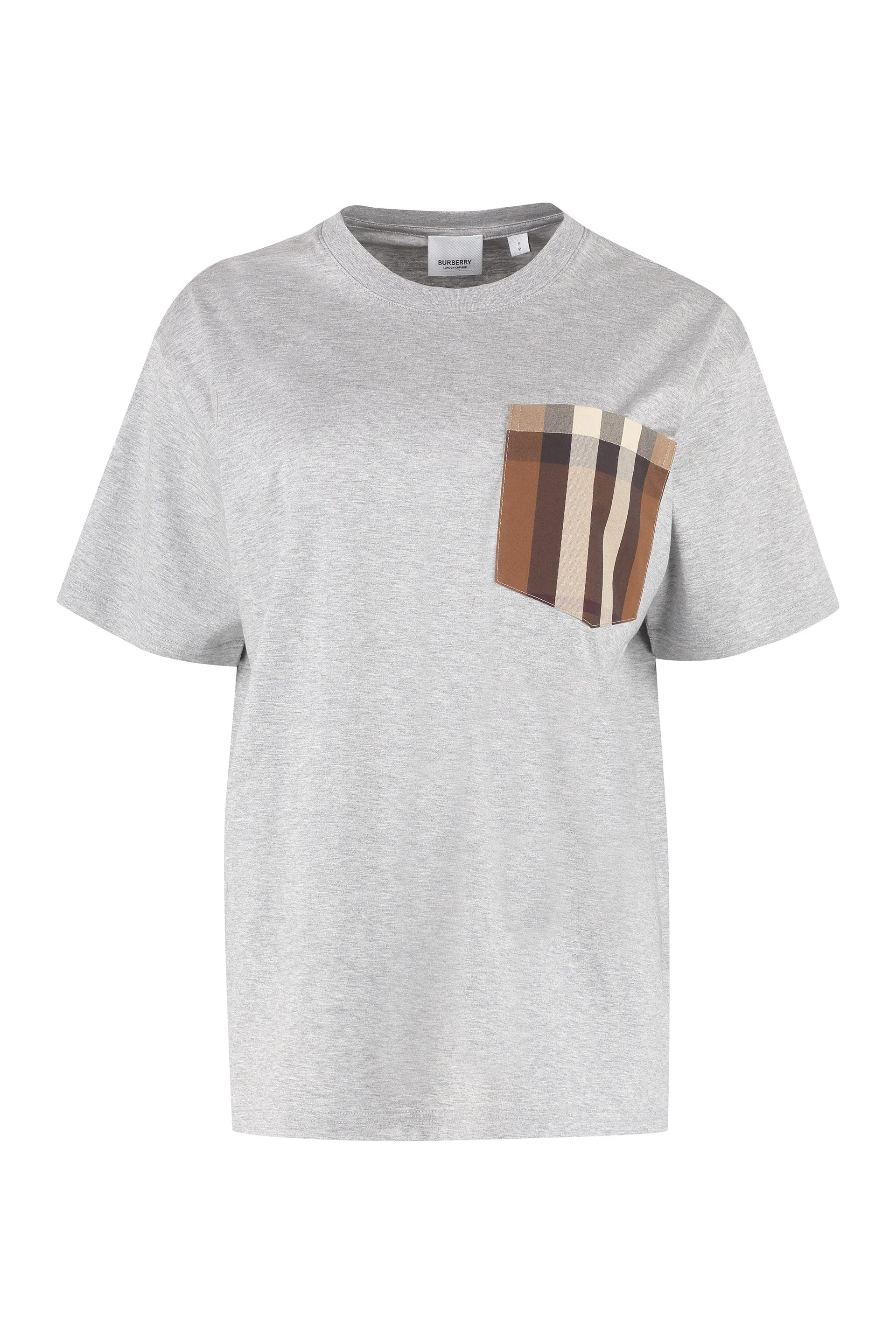 Burberry Checked Pocket Oversized T-Shirt