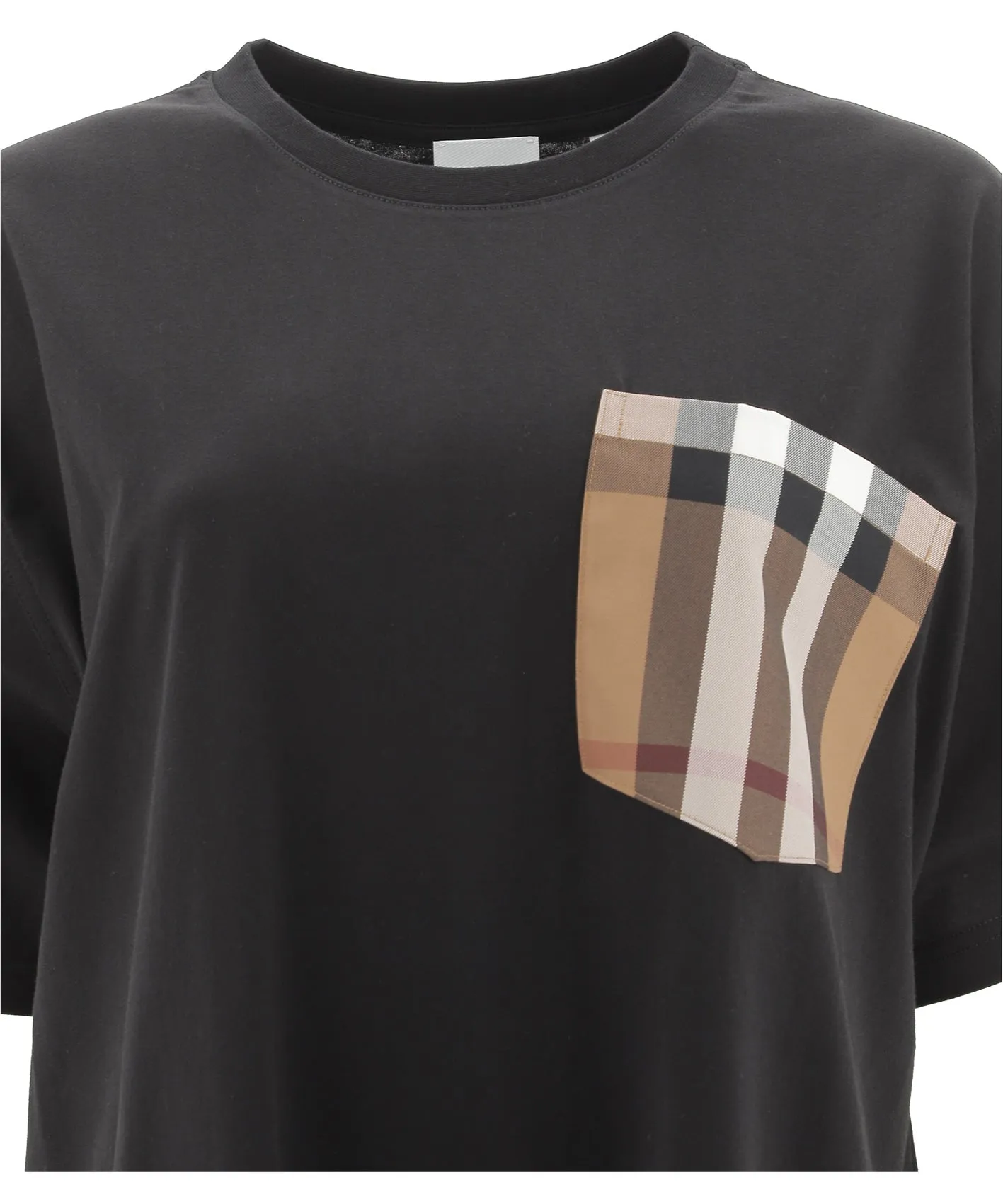 Burberry Crewneck Check-Pocket T-Shirt