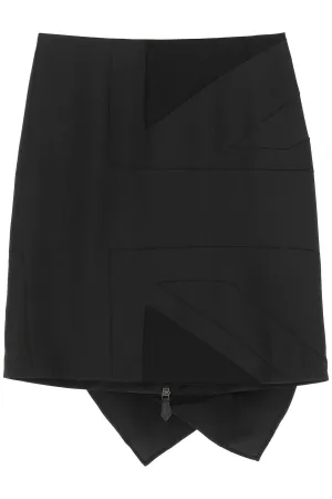 Burberry Flag Intarsia Satin Skirt