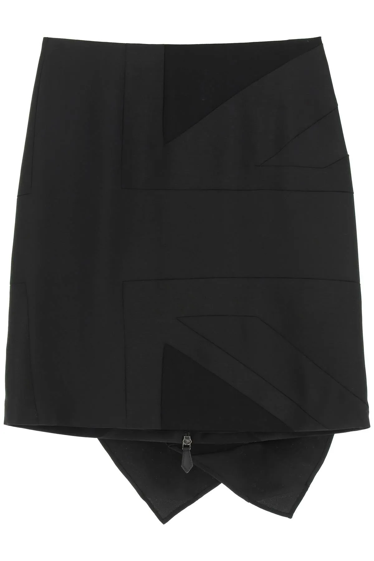 Burberry Flag Intarsia Satin Skirt