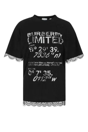 Burberry Lace Overlay Coordinates Print T-Shirt