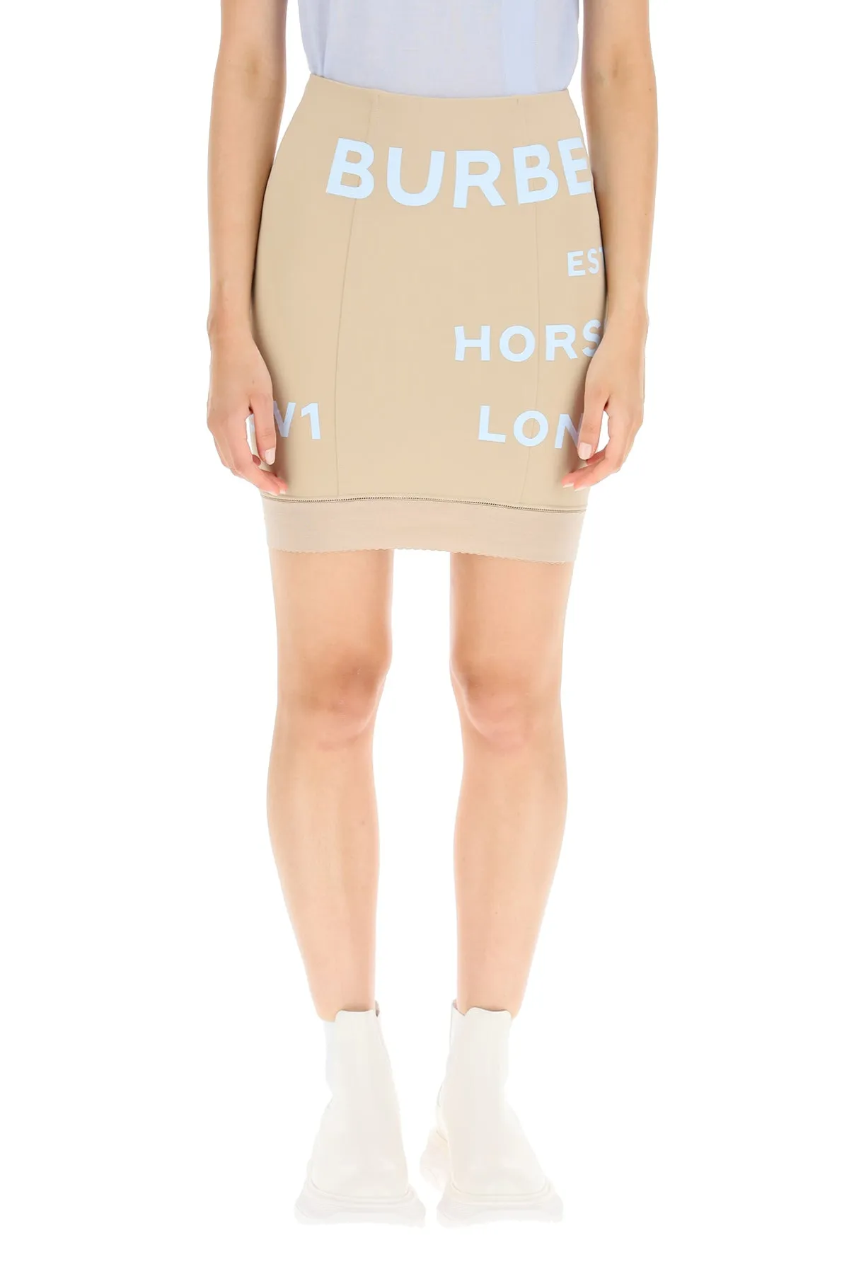 Burberry Logo Print Mini Skirt