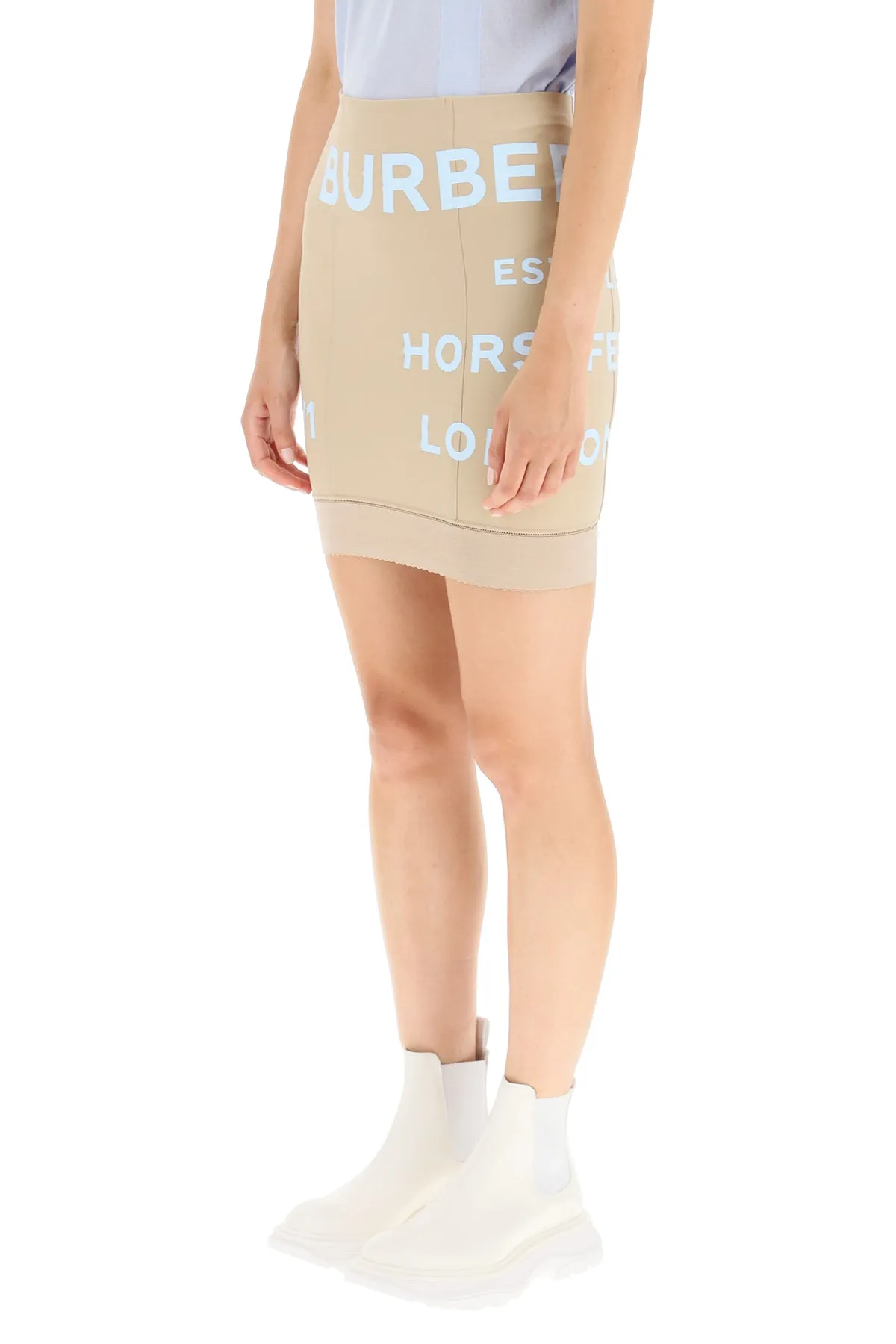 Burberry Logo Print Mini Skirt