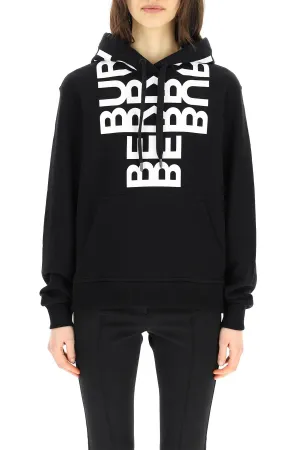 Burberry Logo Printed Drawstring Hoodie