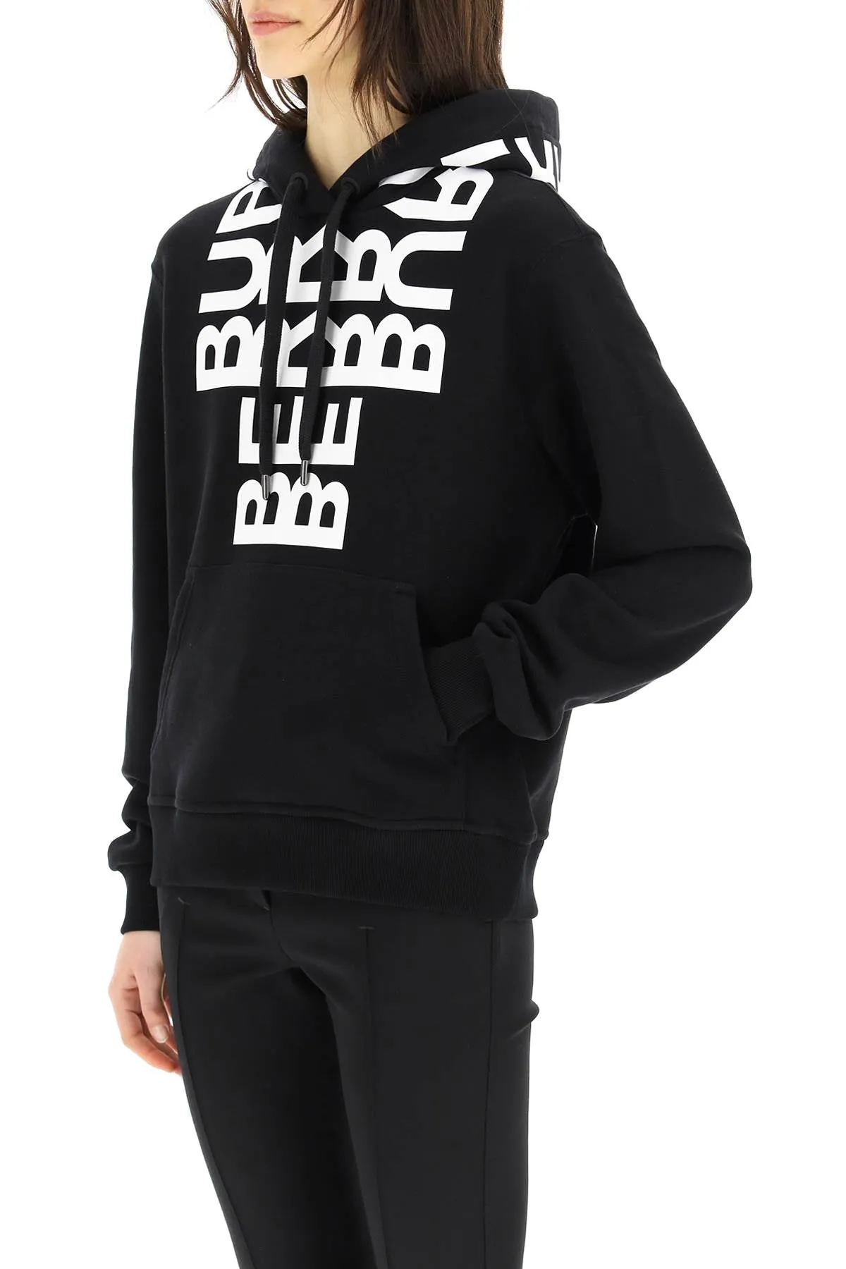 Burberry Logo Printed Drawstring Hoodie
