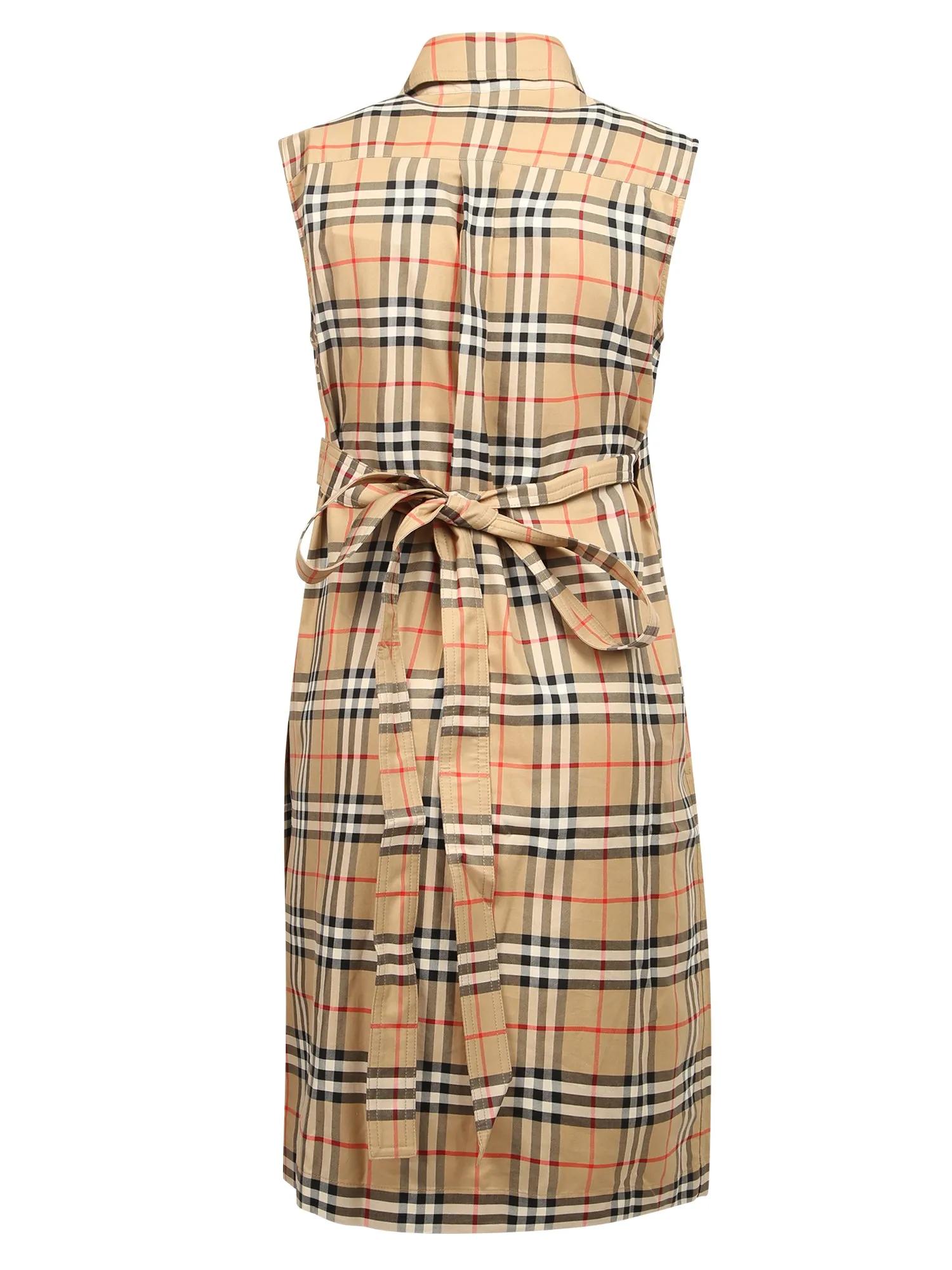 Burberry Vintage Check Sleeveless Shirt Dress