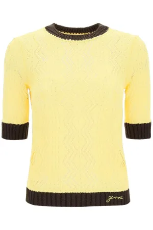Chevron Crewneck Knitted Top