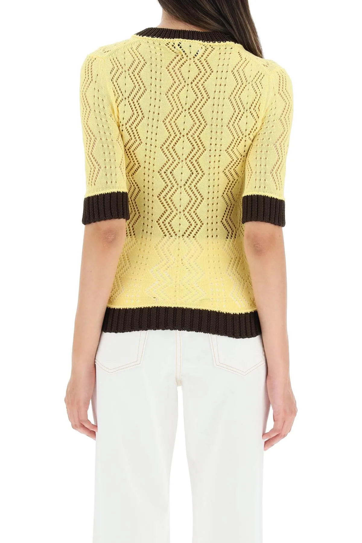 Chevron Crewneck Knitted Top