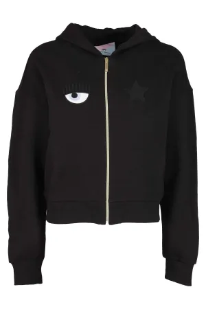 Chiara Ferragni Eyelike Embroidered Zipped Hoodie