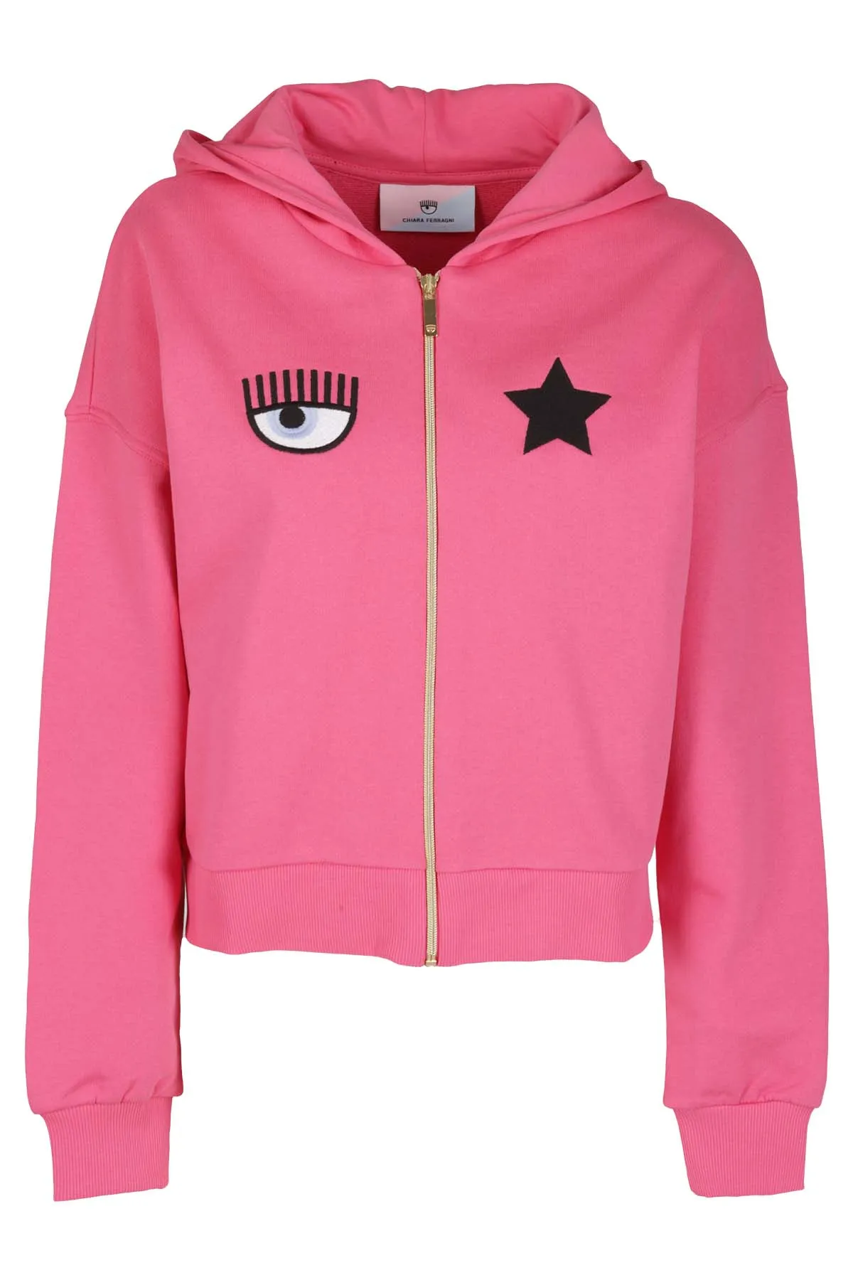 Chiara Ferragni Eyelike Embroidered Zipped Hoodie