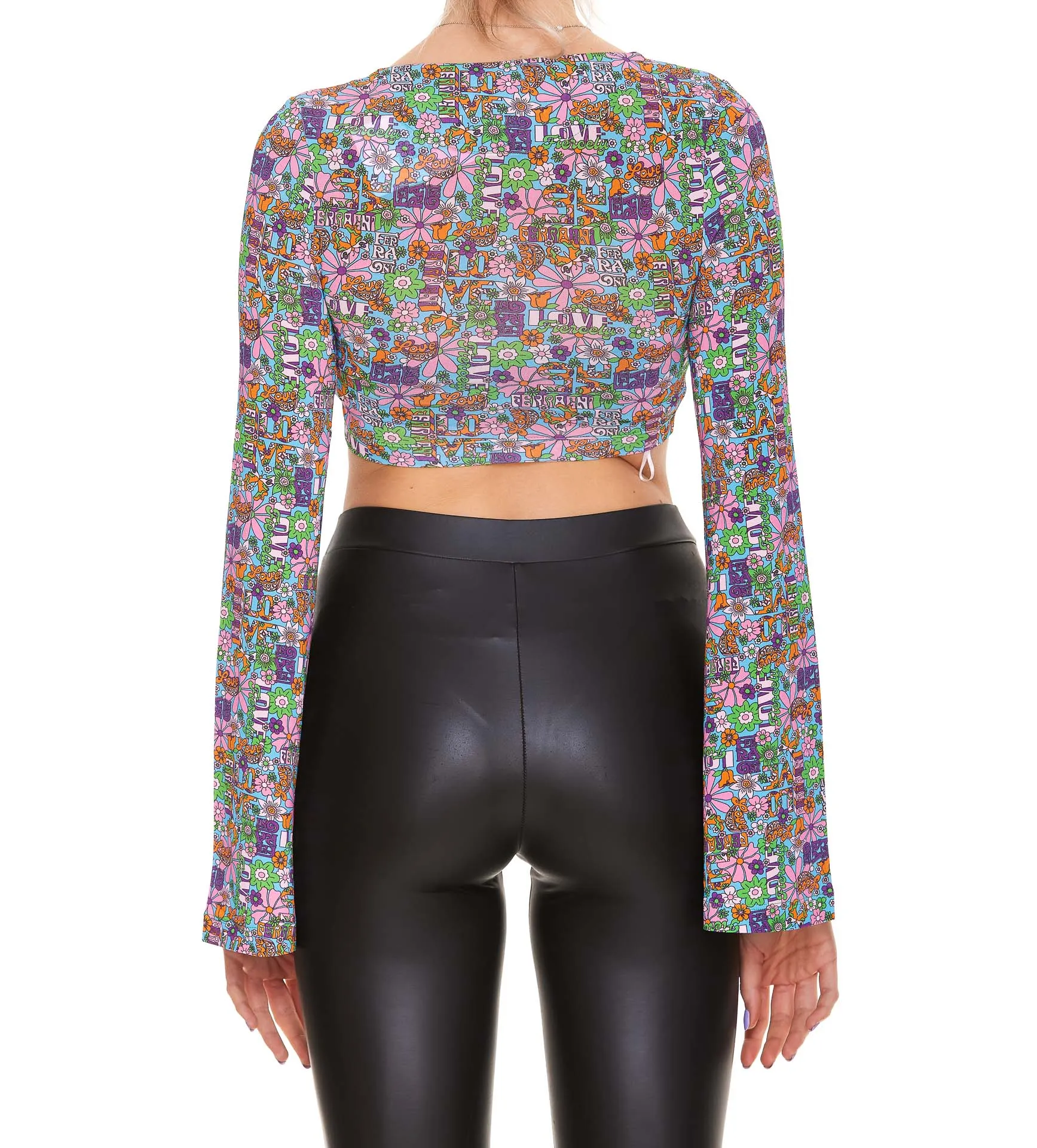 Chiara Ferragni Floral Printed Cropped Top