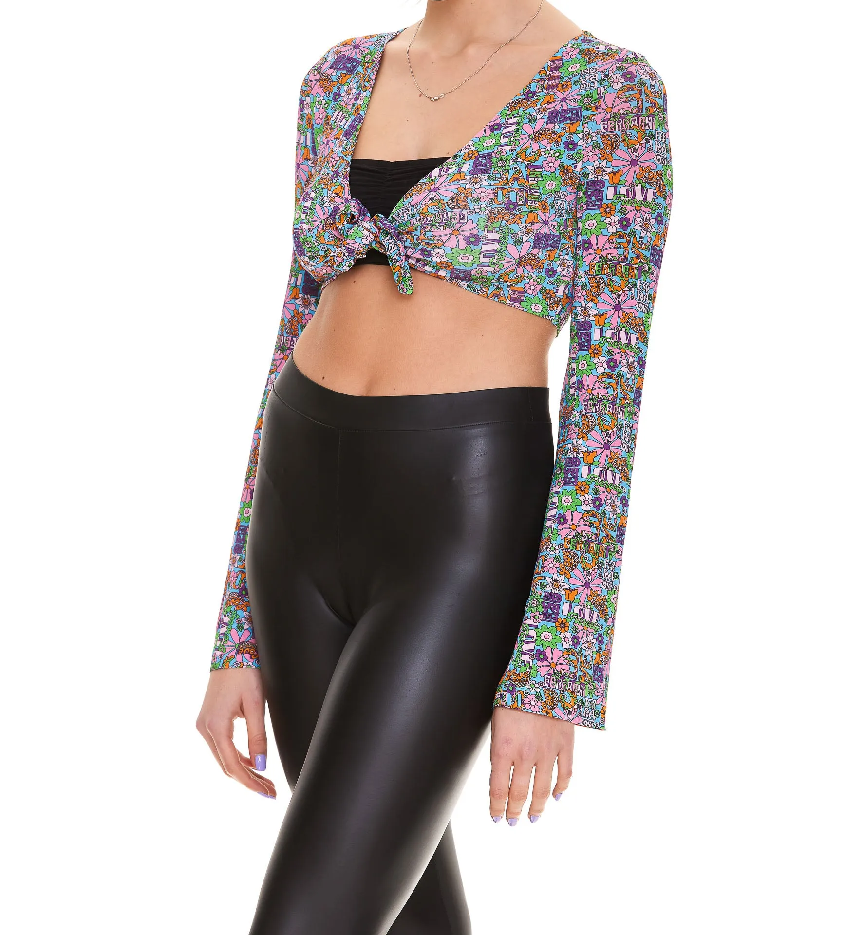 Chiara Ferragni Floral Printed Cropped Top