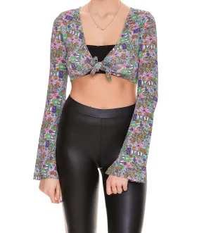 Chiara Ferragni Floral Printed Cropped Top