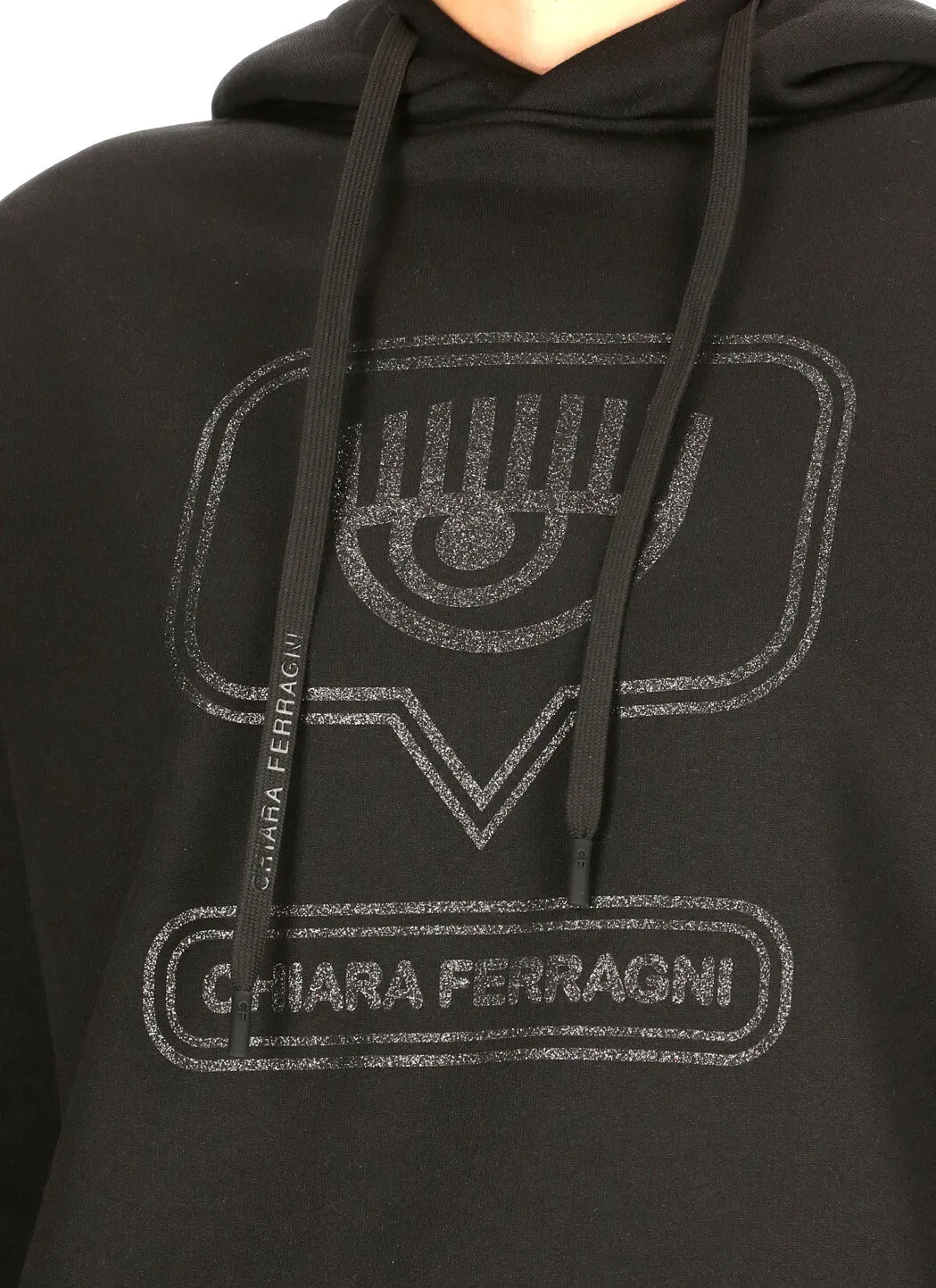 Chiara Ferragni Glittered Eyelike Hoodie