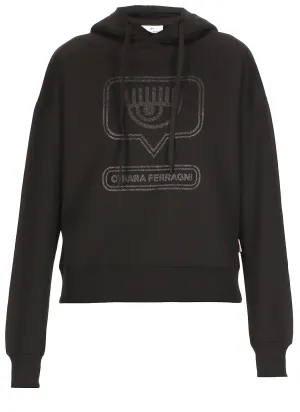 Chiara Ferragni Glittered Eyelike Hoodie