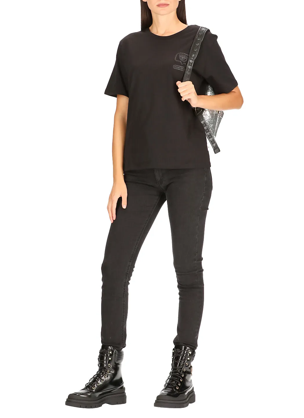 Chiara Ferragni Glittered Eyelike T-Shirt