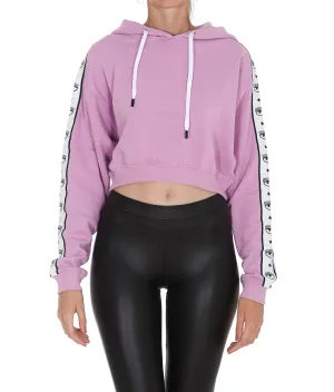 Chiara Ferragni Logo Band Cropped Hoodie