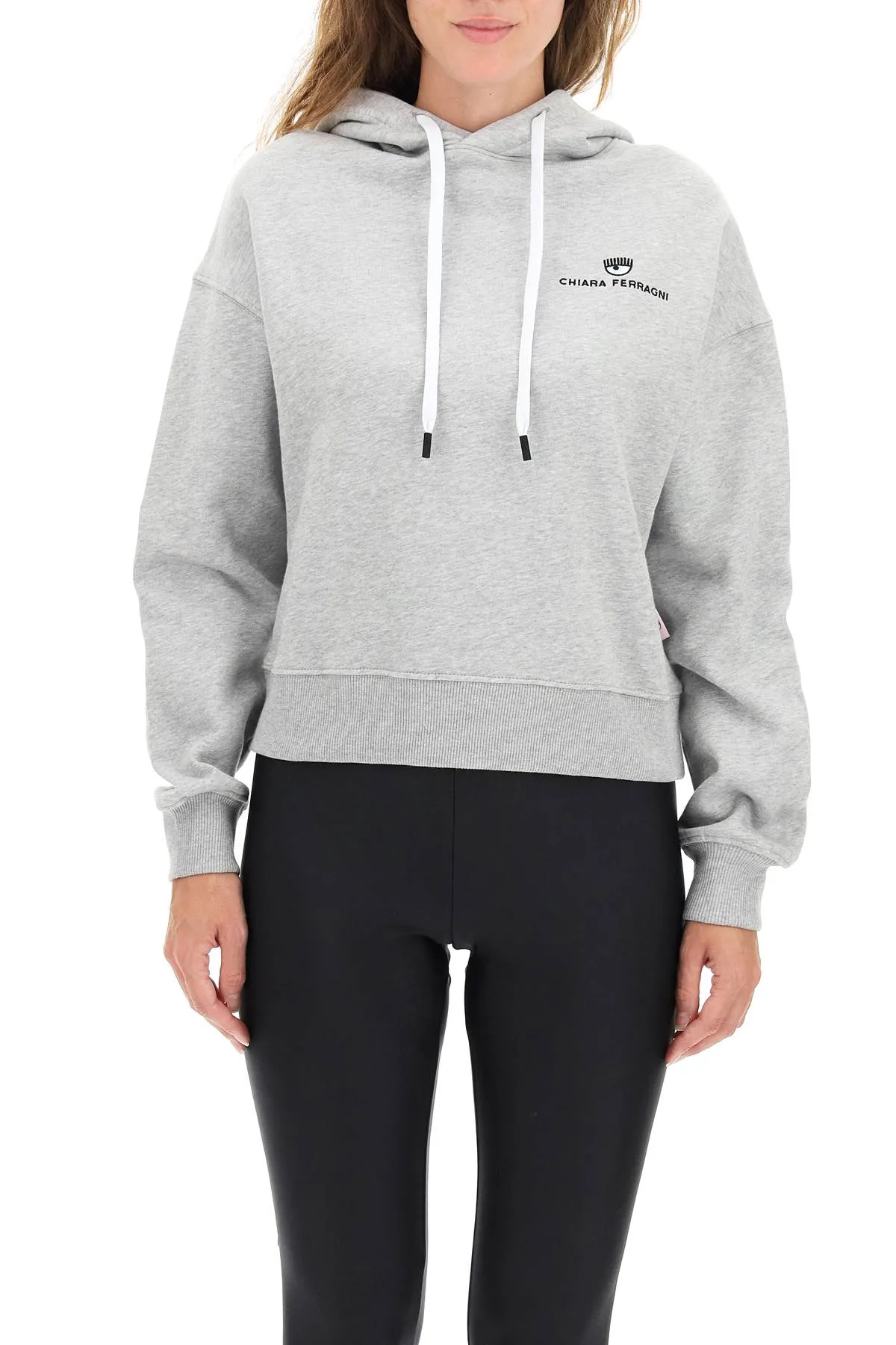 Chiara Ferragni Logo Embroidered Hoodie