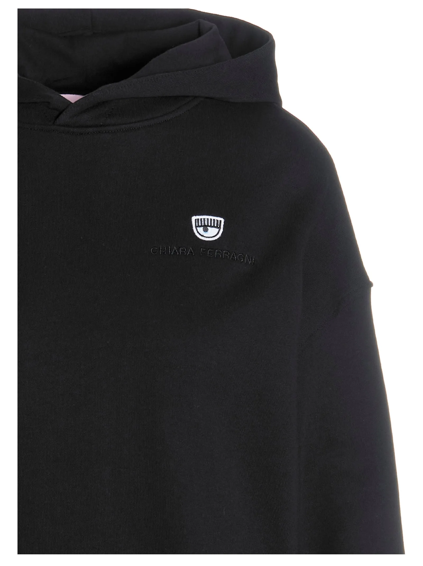 Chiara Ferragni Logo Embroidered Long-Sleeved Hoodie