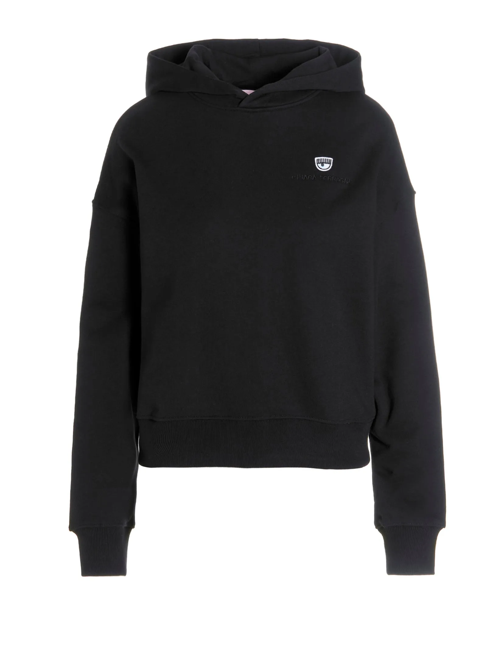 Chiara Ferragni Logo Embroidered Long-Sleeved Hoodie