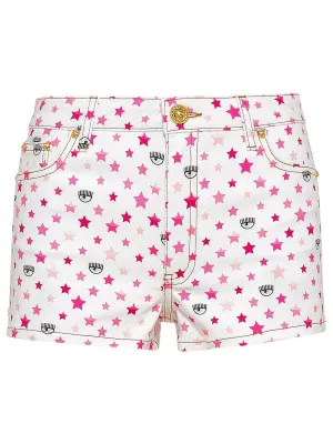 Chiara Ferragni Star Printed Logo-Patch Shorts