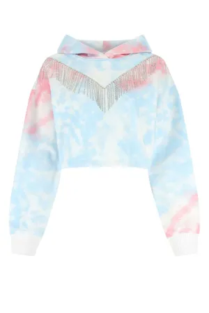 Chiara Ferragni Tie-Dyed Cropped Hoodie