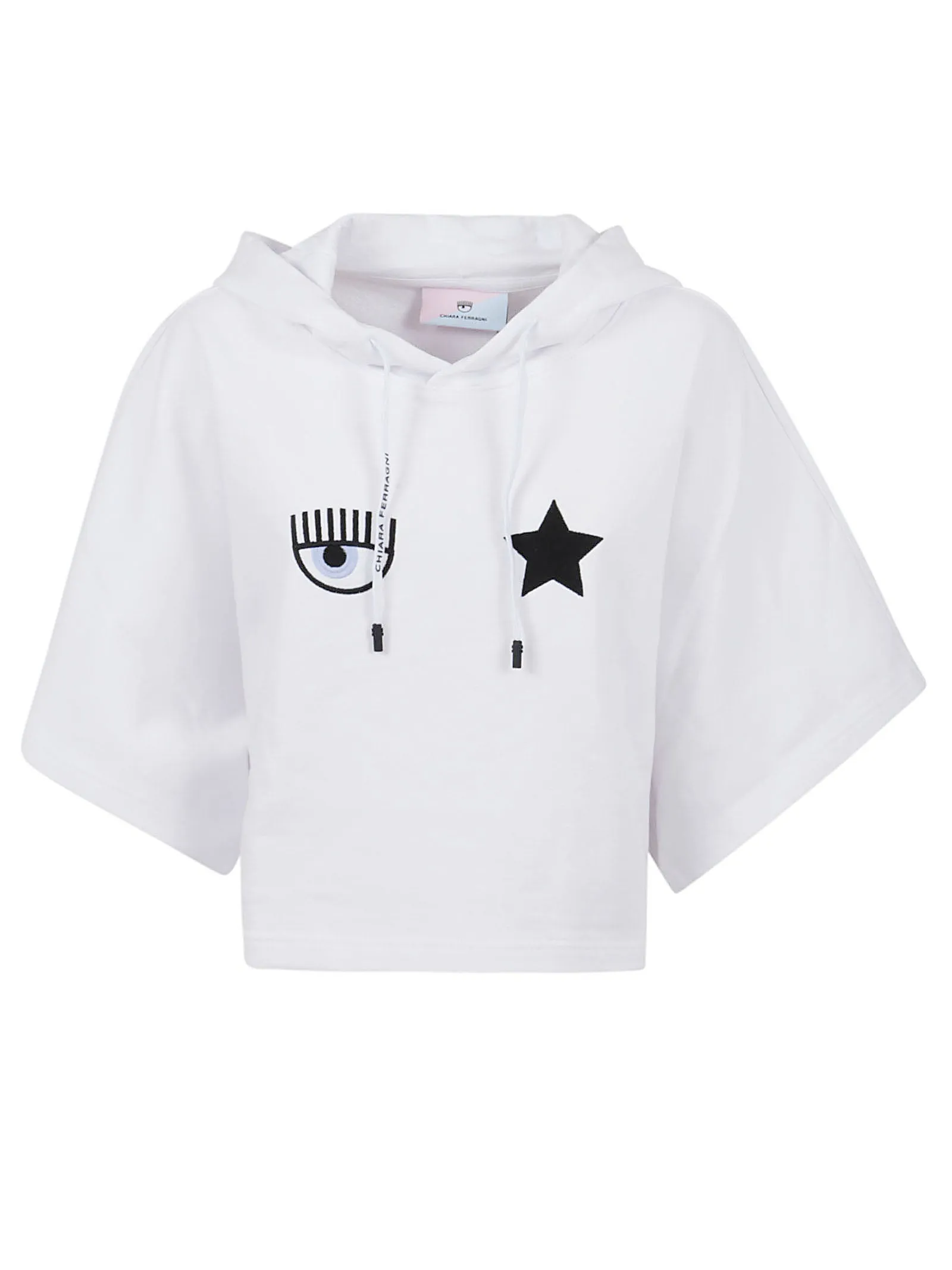 Chiara Ferragni Wide Sleeved Cropped Hoodie