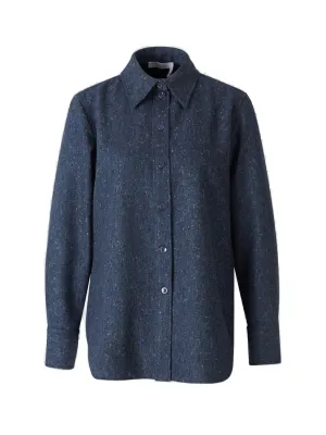 Chlo Buttoned Long-Sleeved Tweed Shirt