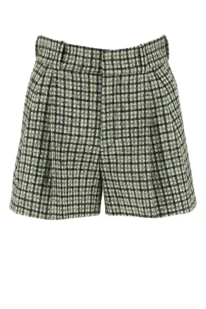 Chlo Check Patterned Pleated Shorts