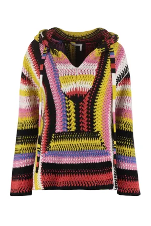 Chlo Colour Block Knit Hoodie