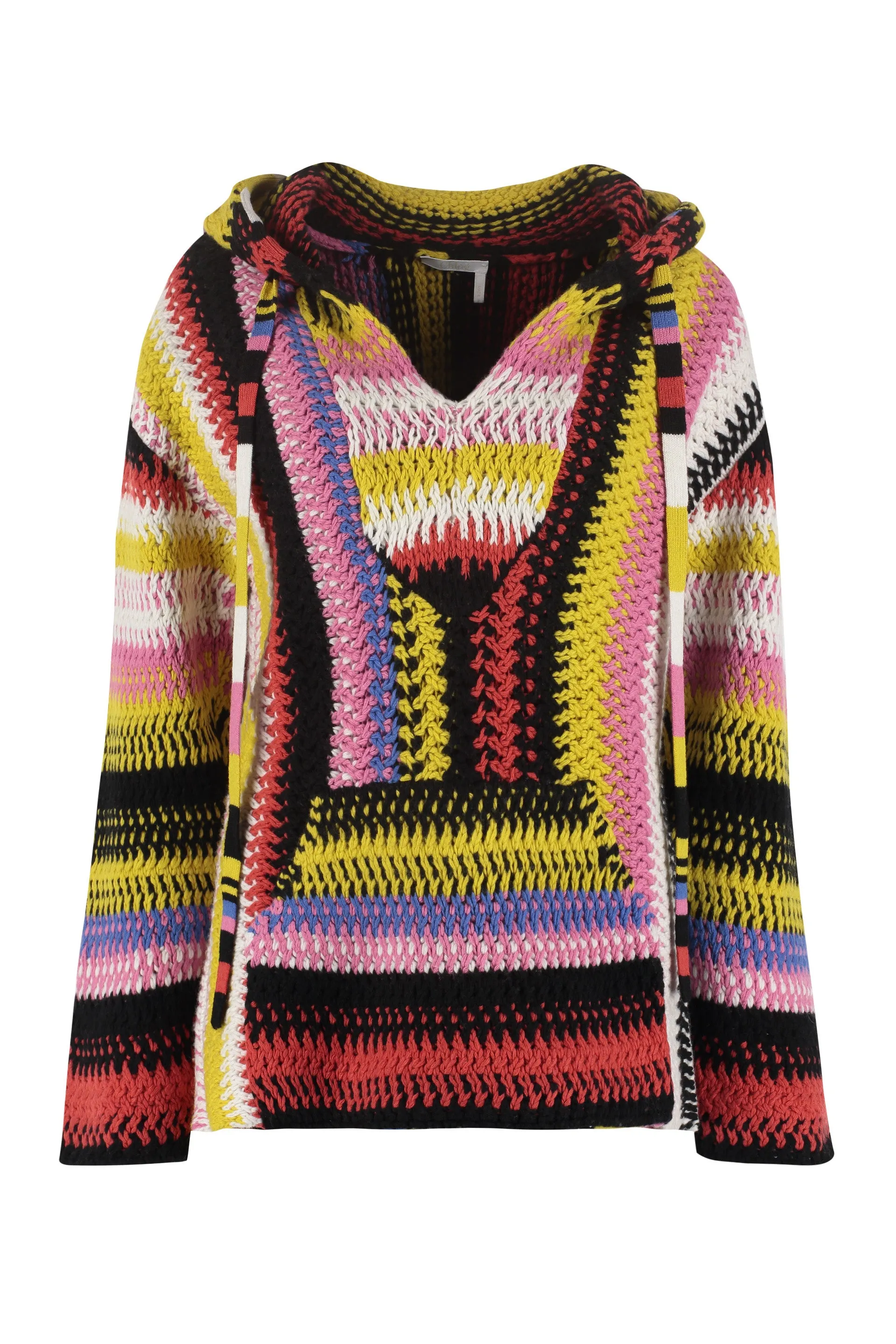 Chlo Colour Block Knit Hoodie