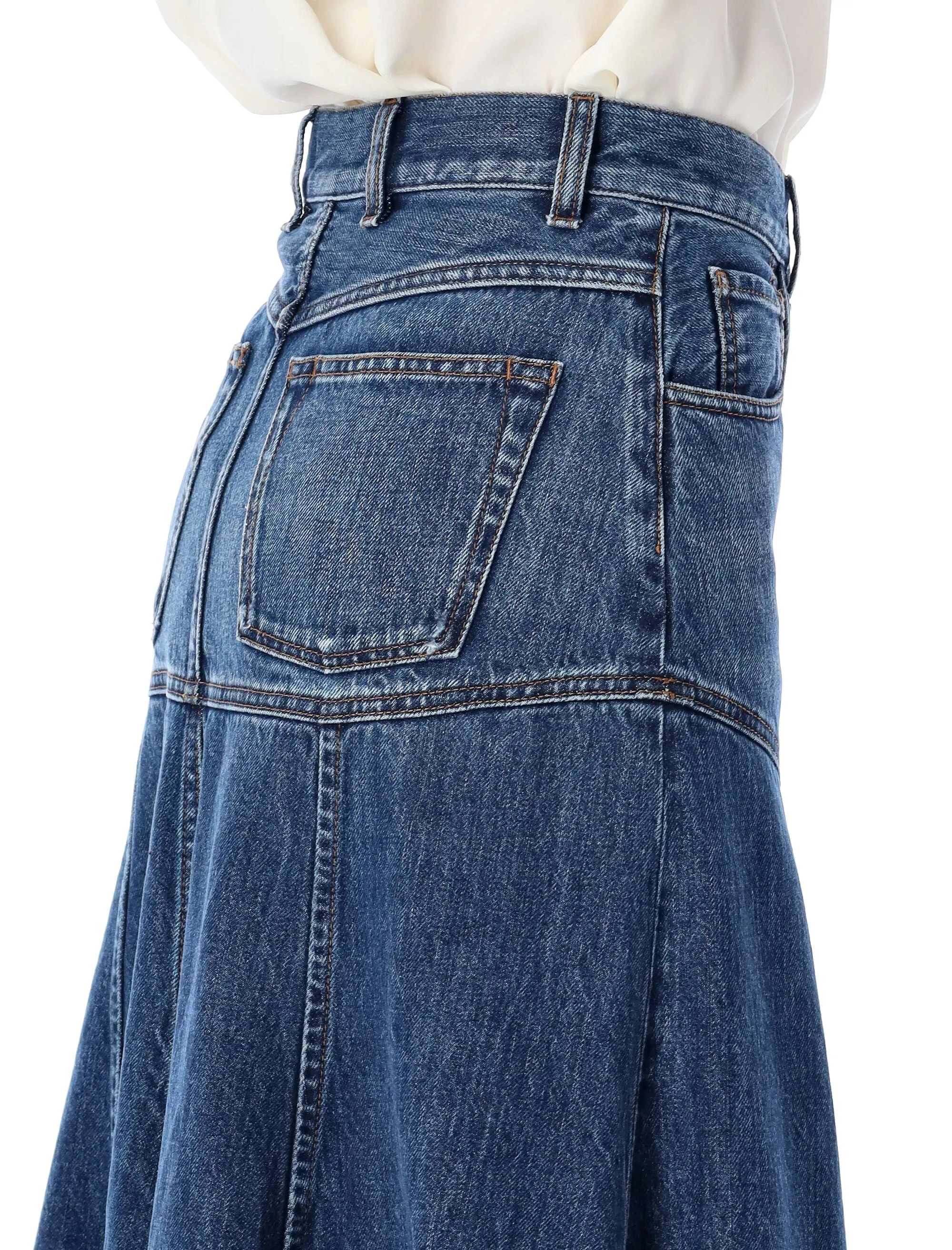 Chlo Denim Midi Skirt