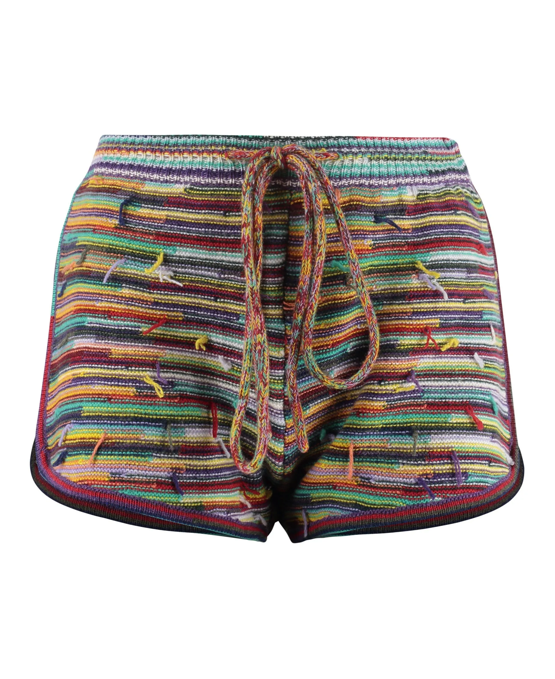 Chlo Drawstring Ribbed Knit Shorts