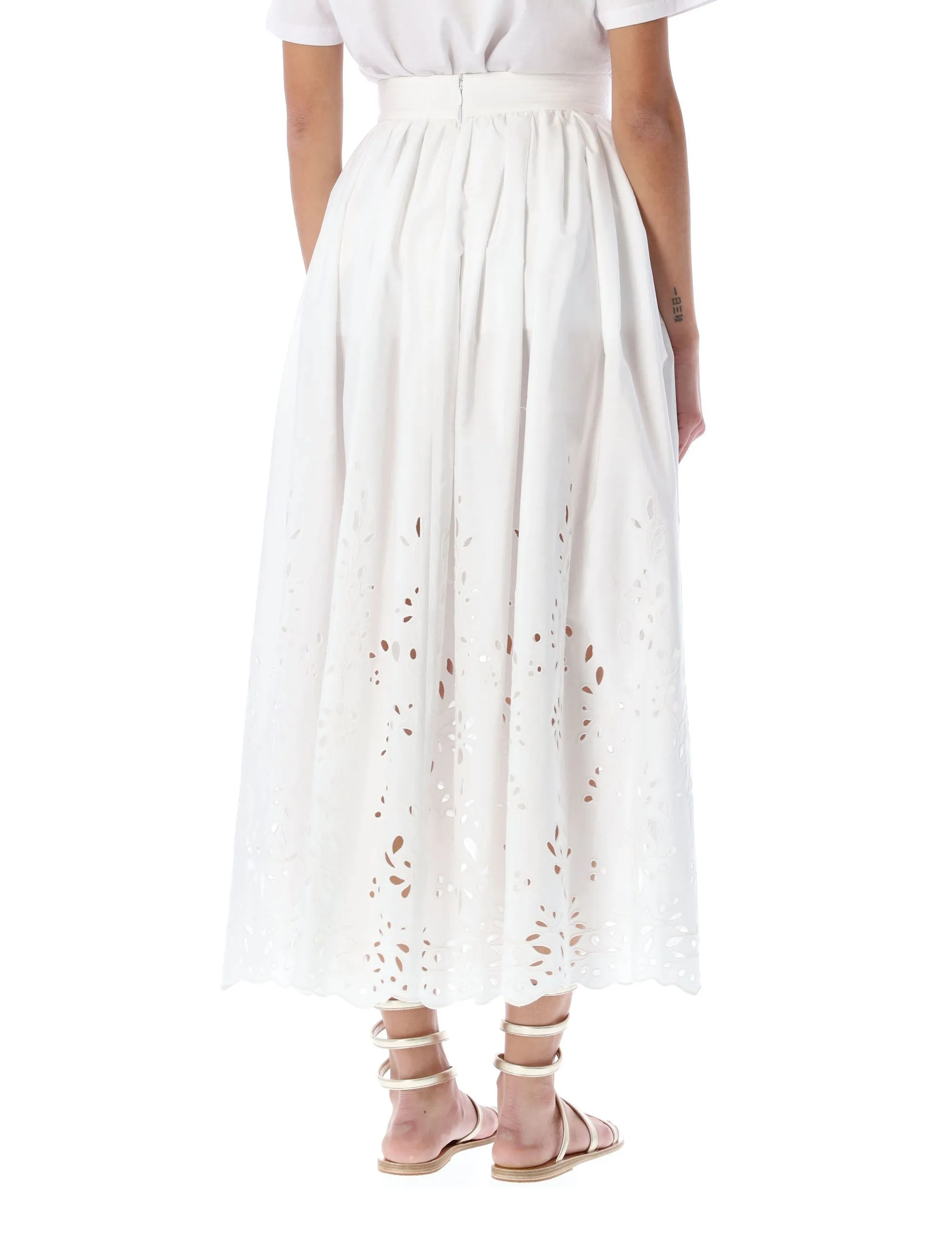 Chlo Embroidered Mid-Length Skirt