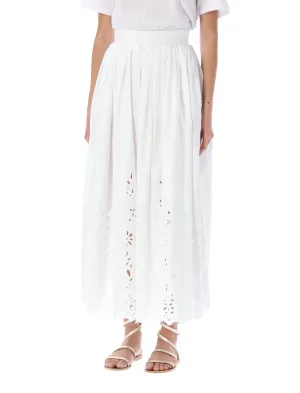 Chlo Embroidered Mid-Length Skirt